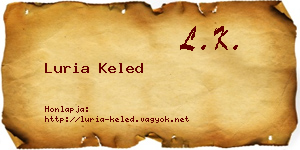 Luria Keled névjegykártya